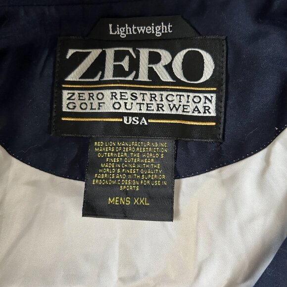 Men's long-sleeved Zero Restriction golf windbreaker, size XXL, Avalon Logo - Picture 4 of 9